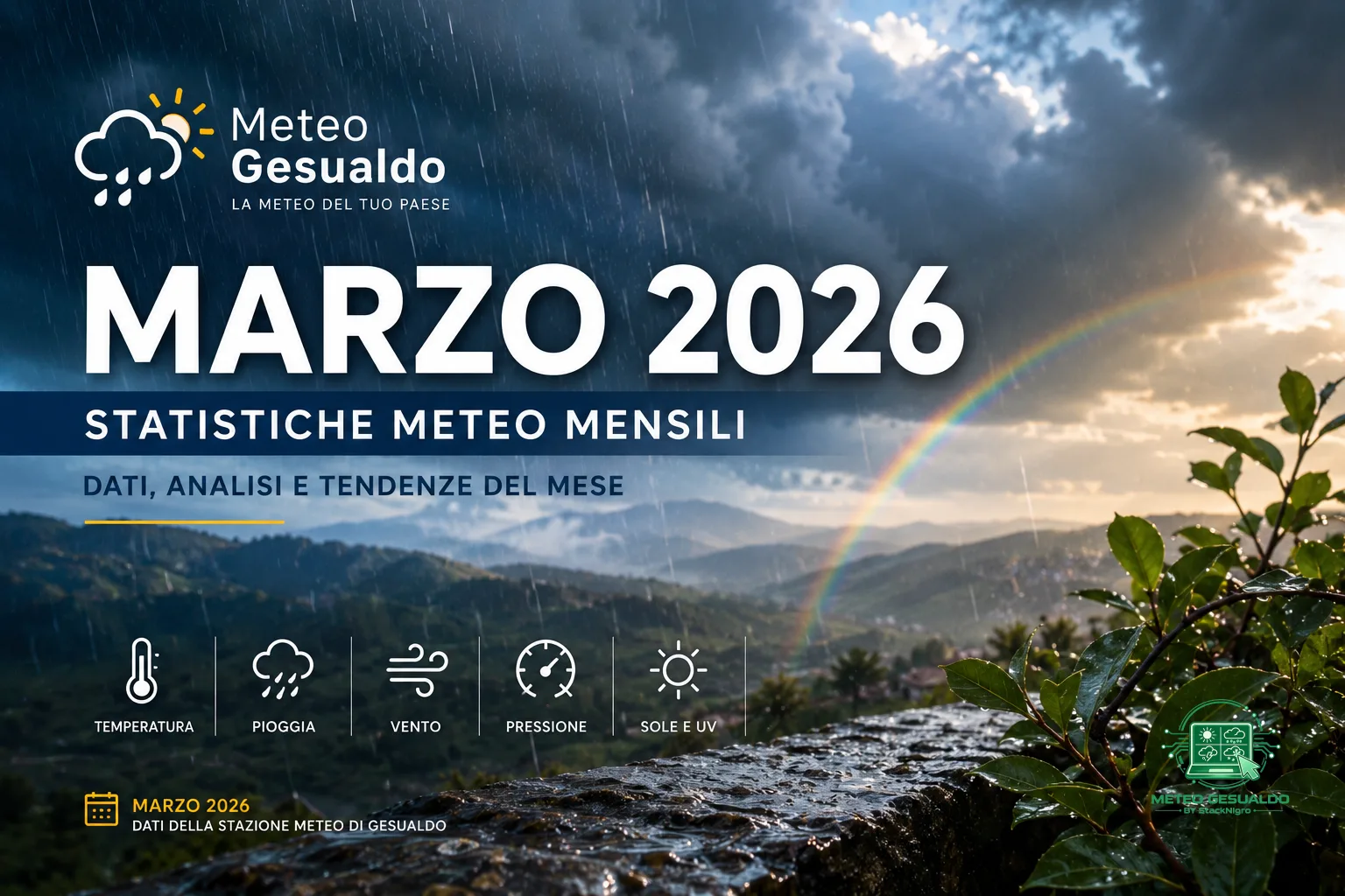 Marzo 2026 a Gesualdo: mese piovoso, fresco e con finale instabile