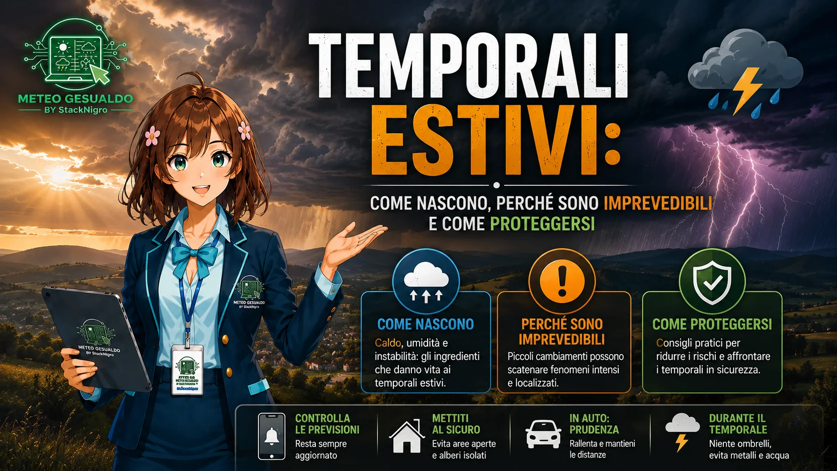 Temporali estivi: come nascono, perché sono imprevedibili e come proteggersi
