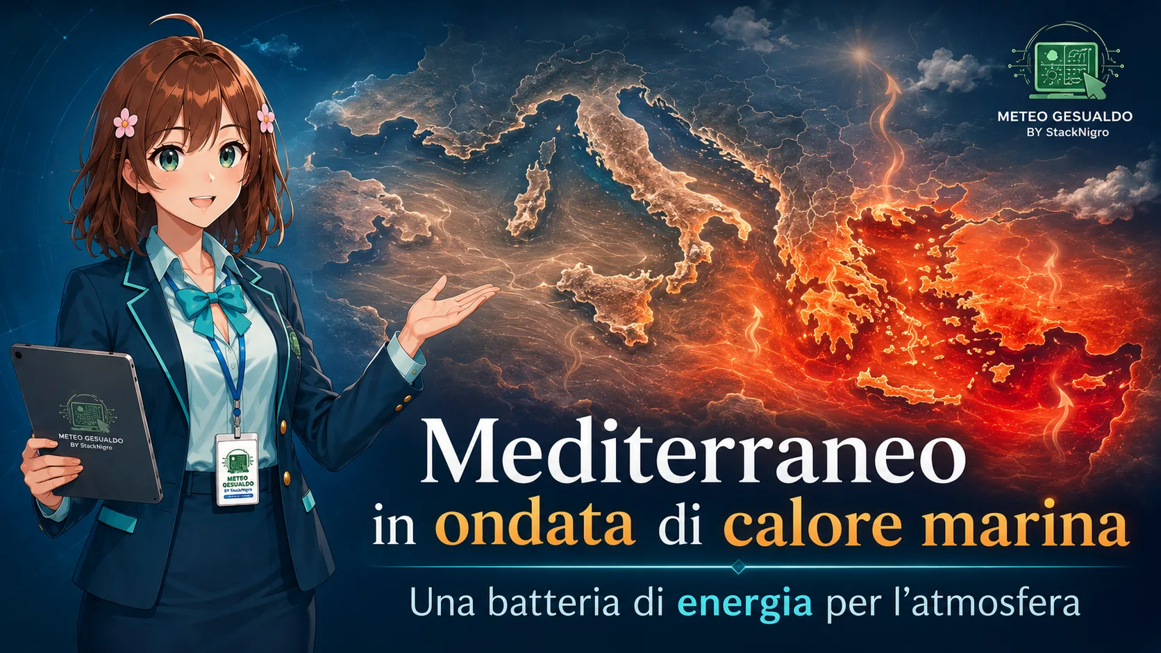 Mediterraneo in ondata di calore marina: una batteria di energia per l’atmosfera