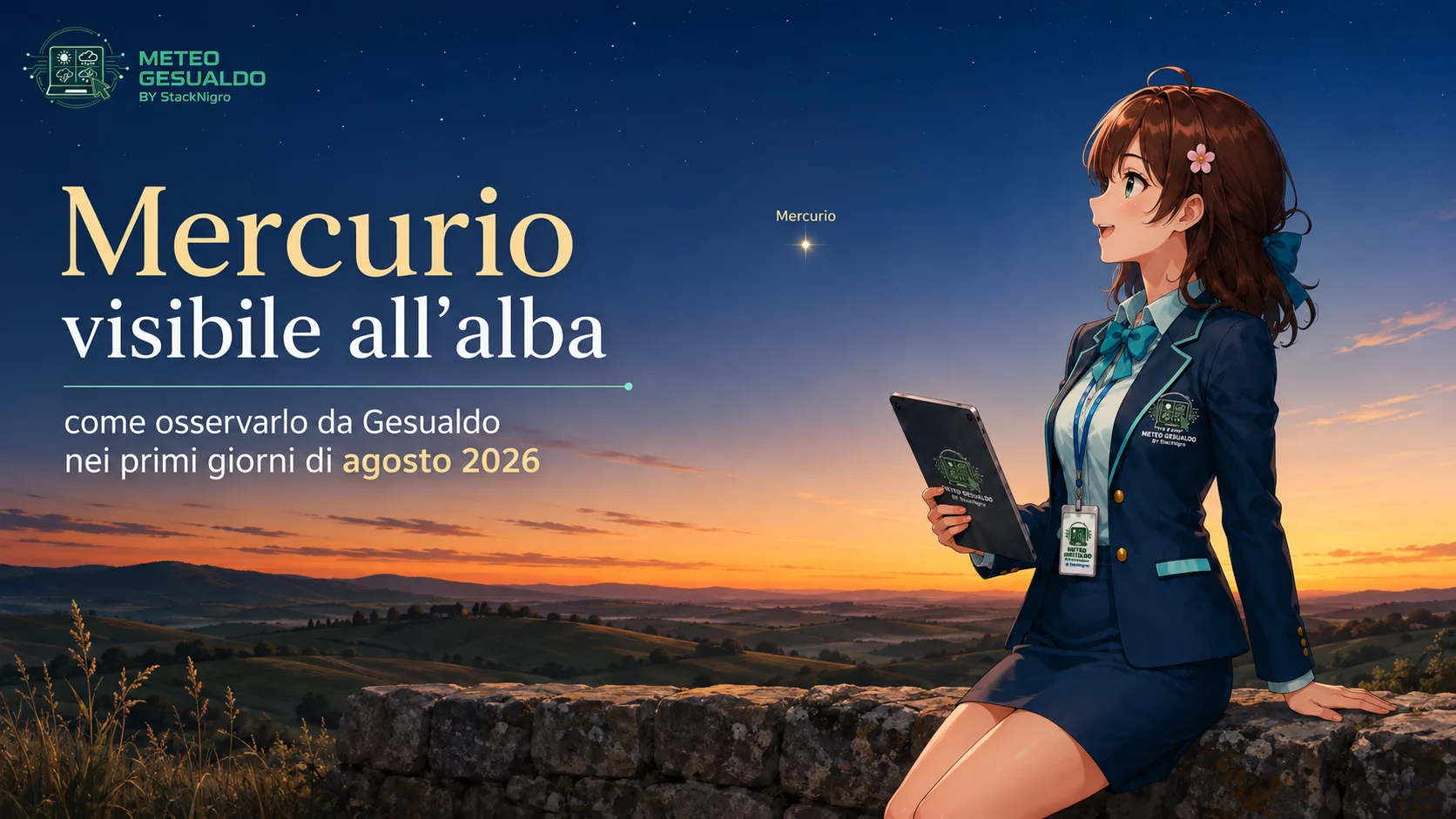 Mercurio visibile all’alba: come osservarlo da Gesualdo nei primi giorni di agosto 2026
